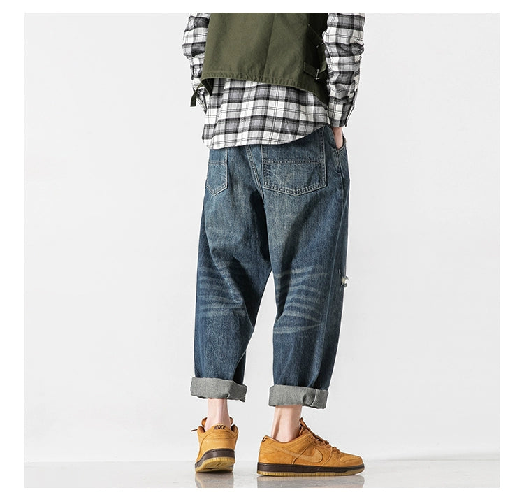 AK Straight-Cut Pile Jeans Men