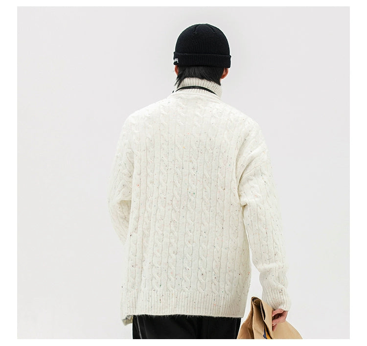 AK Retro High Lapel Loose Sweater Men