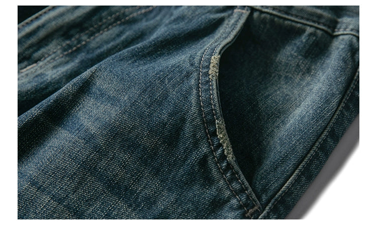 AK Straight-Cut Pile Jeans Men
