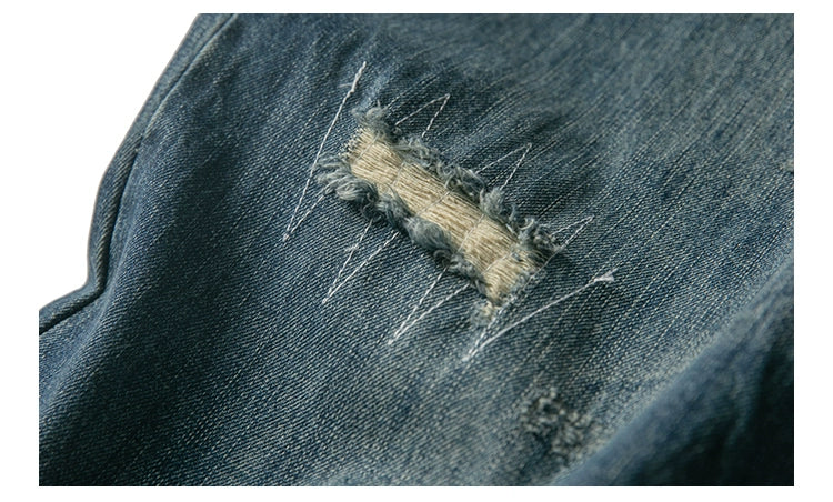 AK Straight-Cut Pile Jeans Men