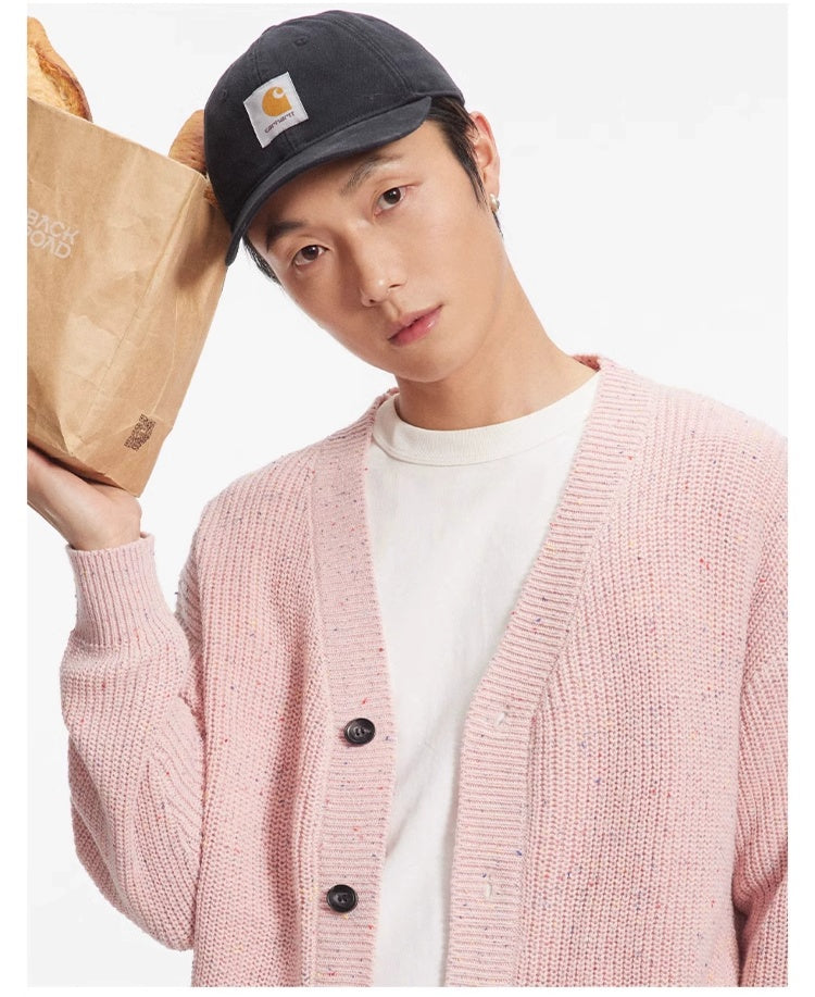 AK Colorful Jacquard Knit Cardigan Sweater Men