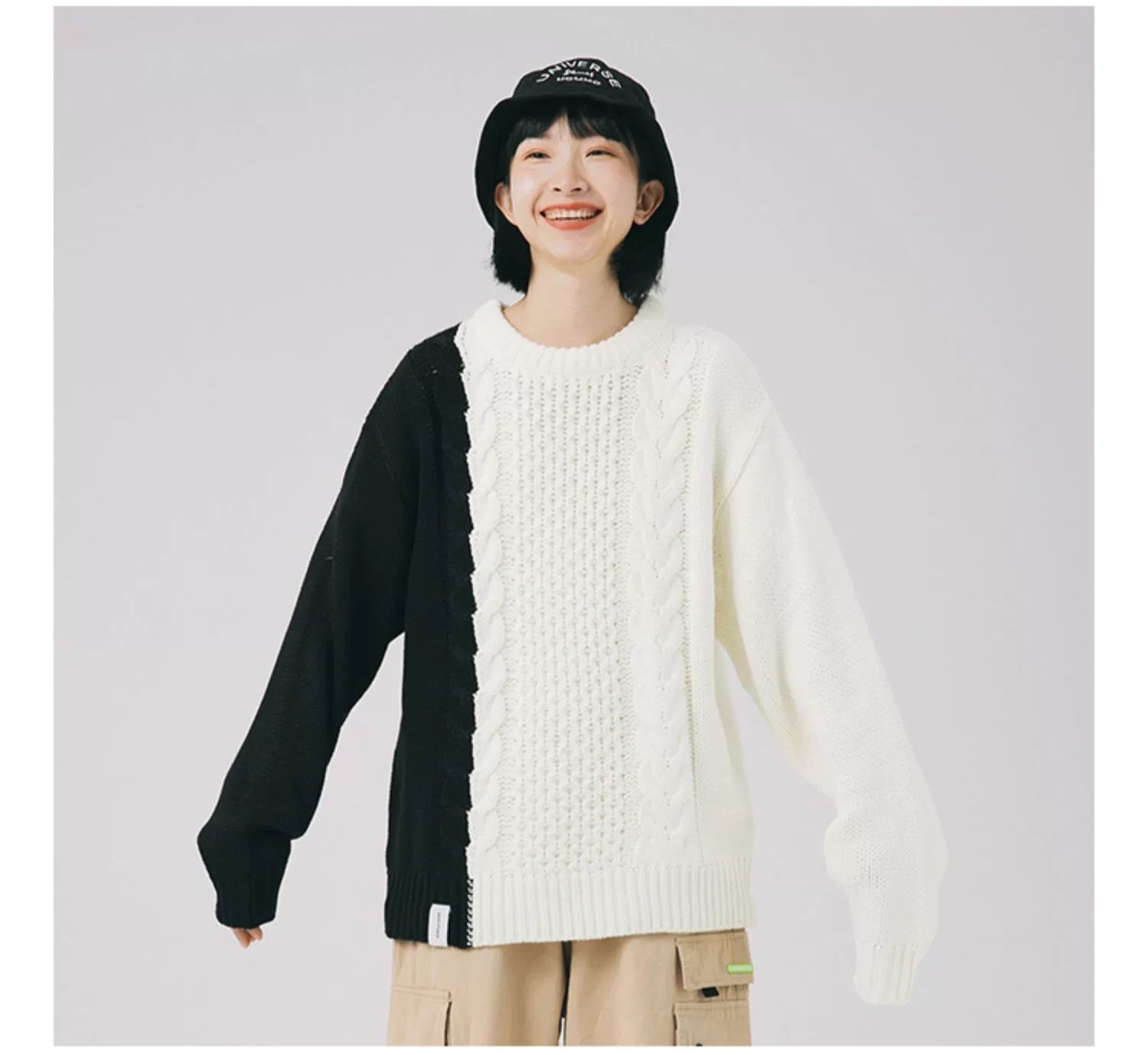 AK Colorblock Knitted Sweater Men