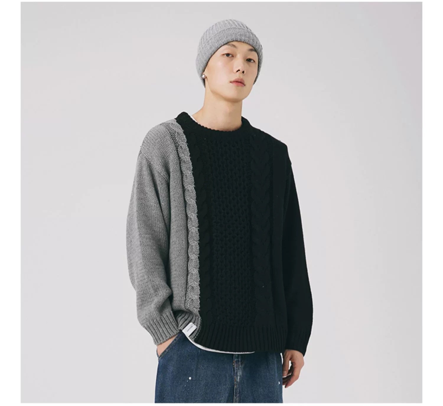 AK Colorblock Knitted Sweater Men