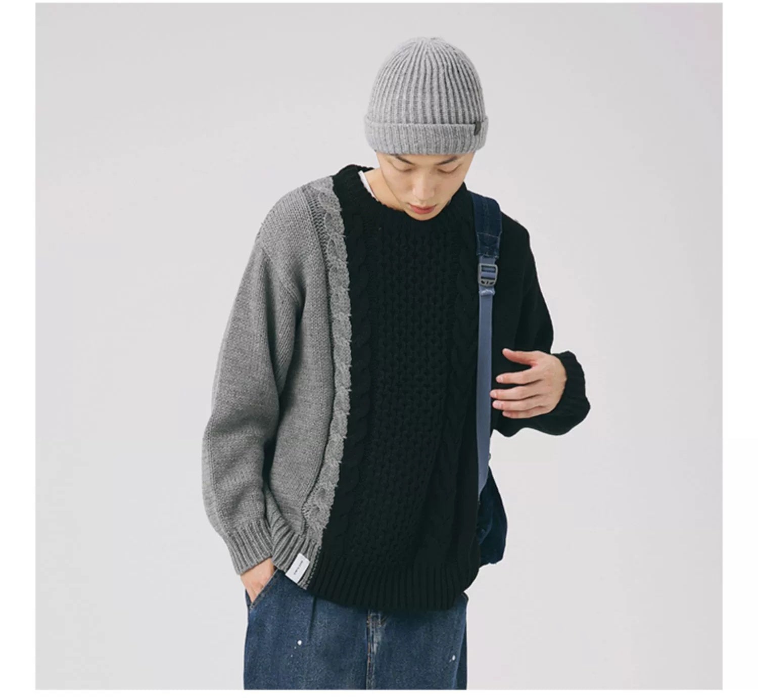 AK Colorblock Knitted Sweater Men