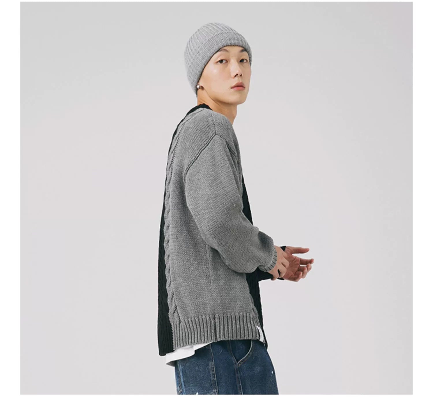 AK Colorblock Knitted Sweater Men