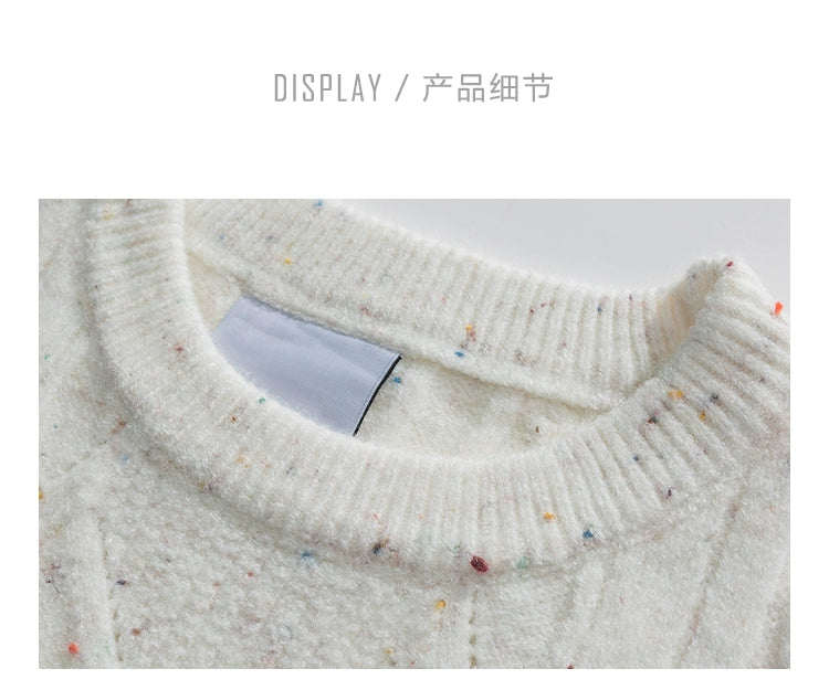 AK Color Dot Loose Round Neck Sweater Men