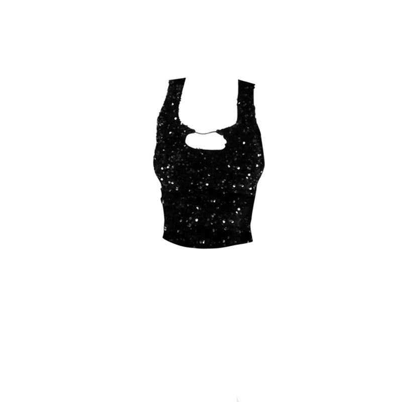 GAOSITONG Chloe Sequined Tank Top Set