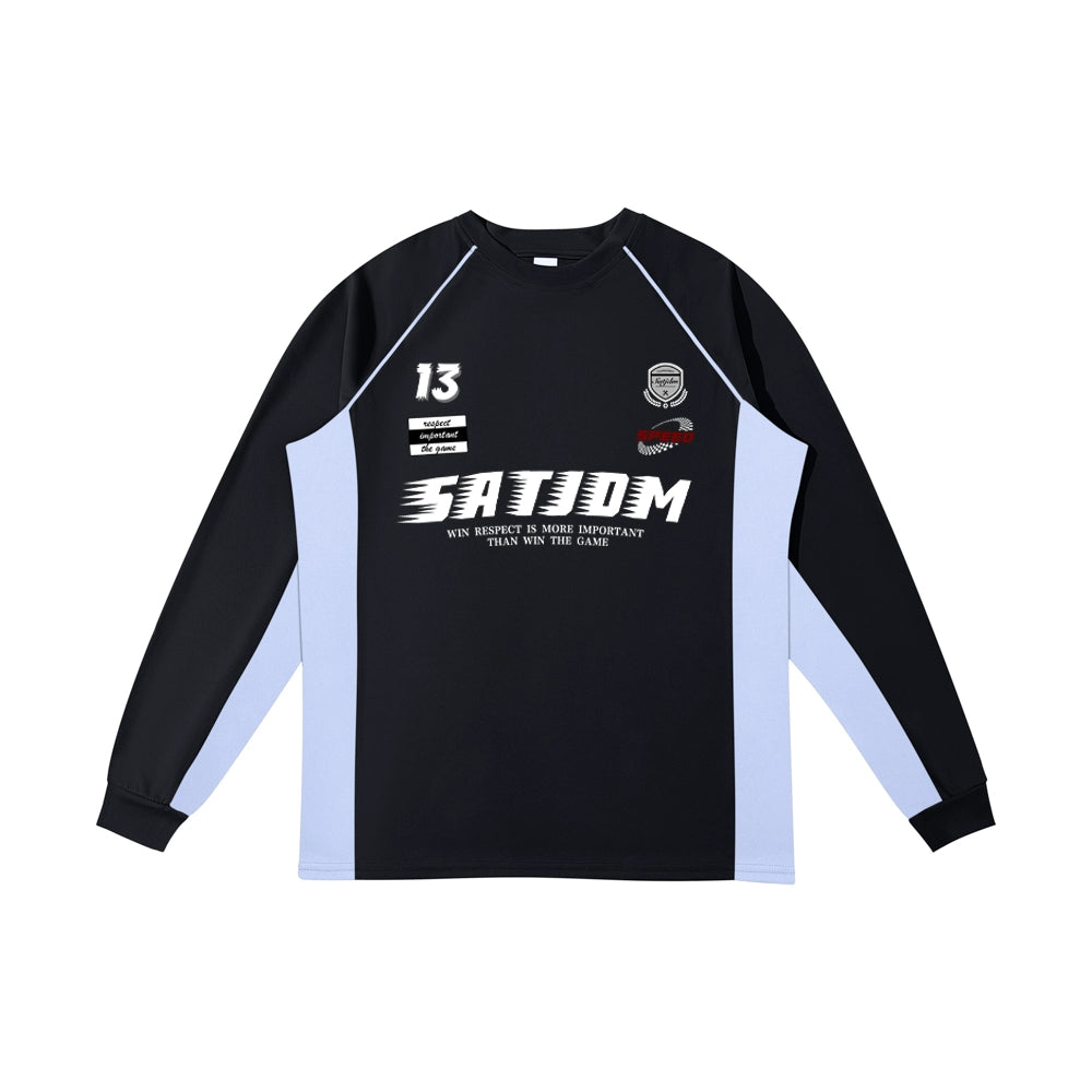 SATJDM American Style Color Block Training Long Sleeve T-Shirt