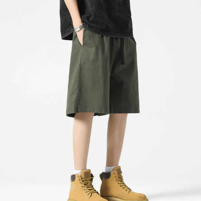 MRBO Green Cotton Summer Shorts