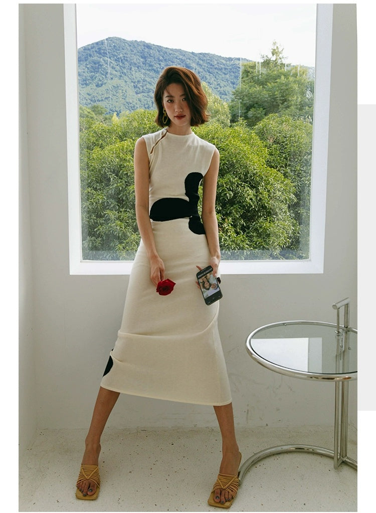 ROSEBANKS Ruby Black Floral Cheongsam Dress