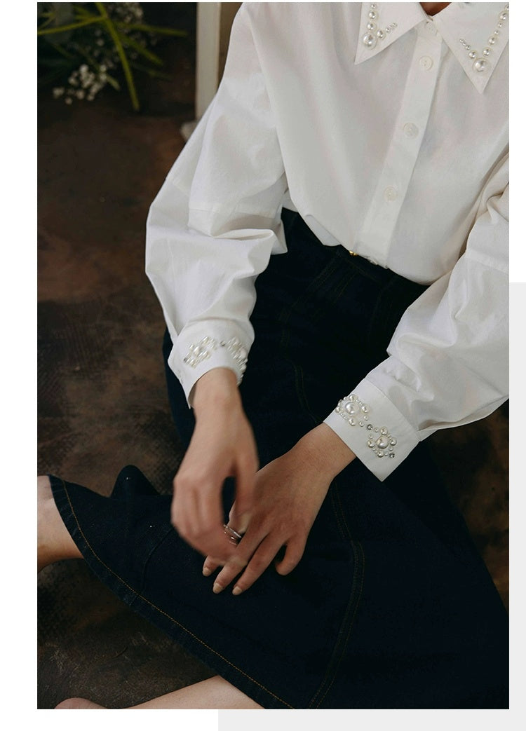 ROSEBANKS Stella Pearl Embellished Shirt