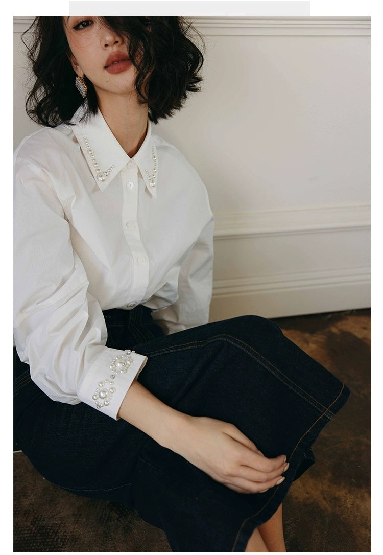 ROSEBANKS Stella Pearl Embellished Shirt