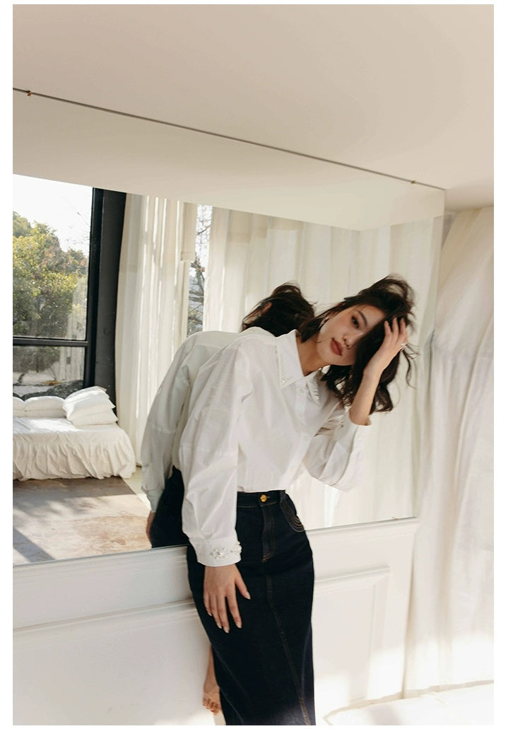 ROSEBANKS Stella Pearl Embellished Shirt