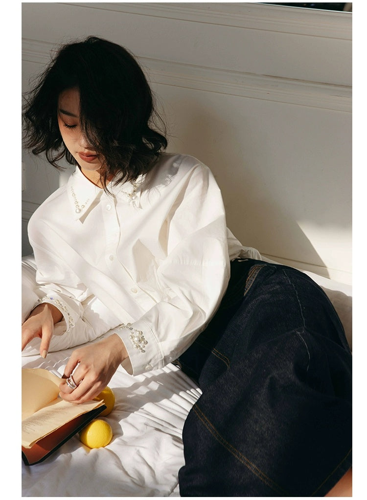 ROSEBANKS Stella Pearl Embellished Shirt