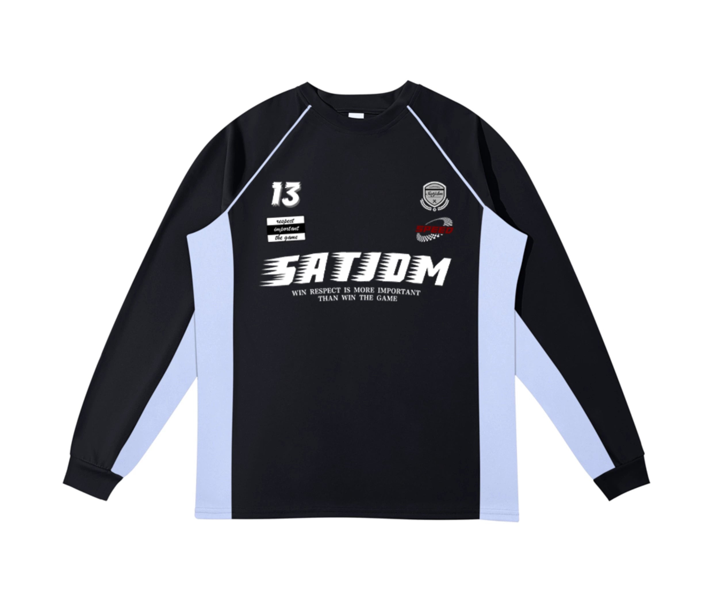SATJDM American Style Color Block Training Long Sleeve T-Shirt