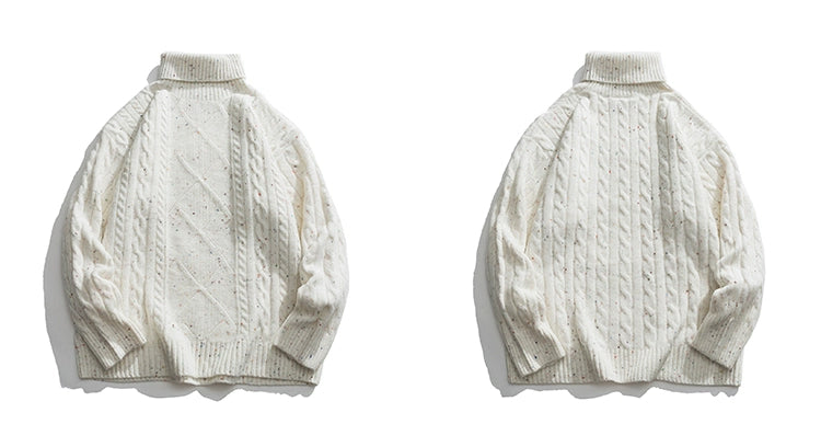AK Retro High Lapel Loose Sweater Men