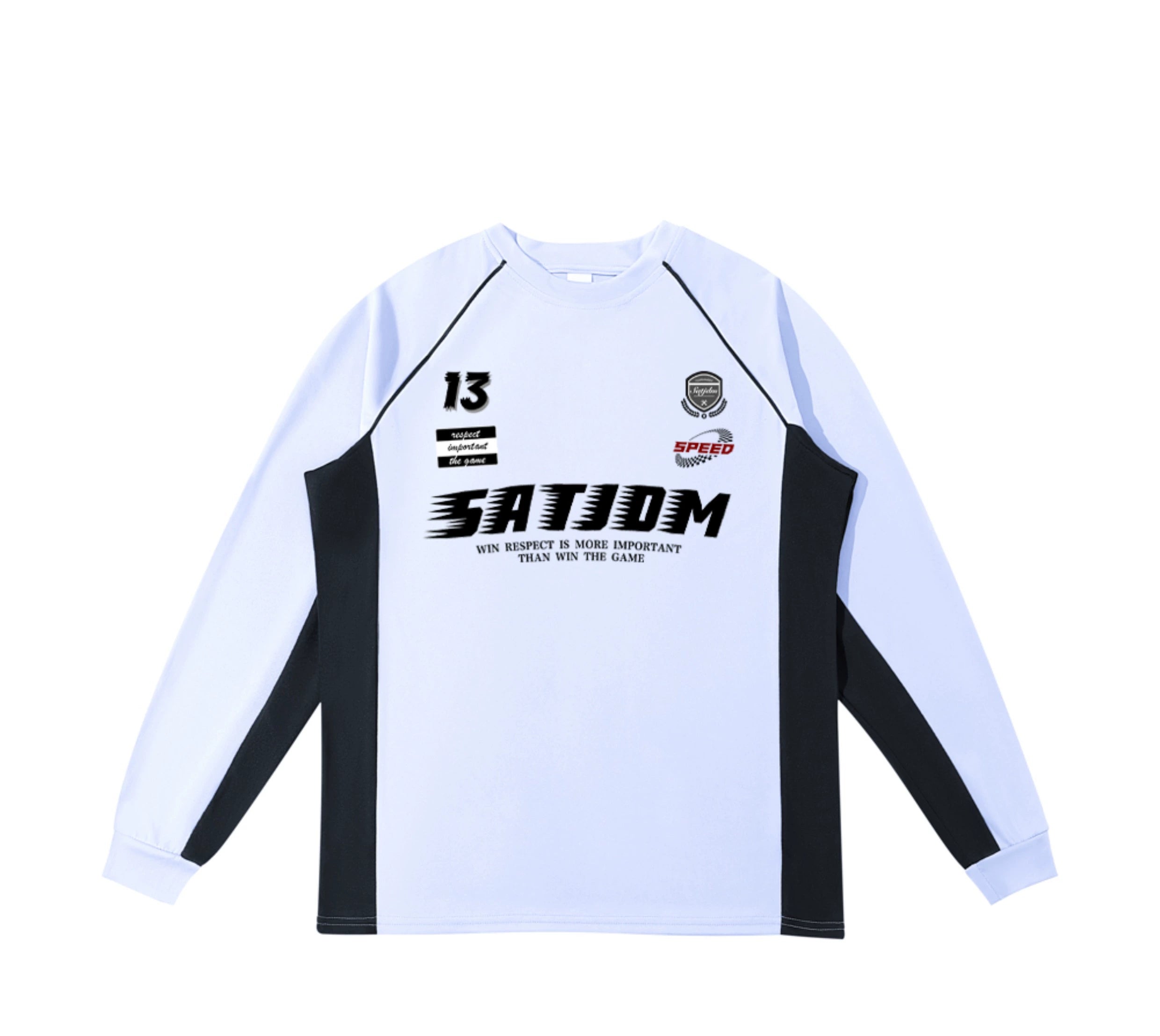 SATJDM American Style Color Block Training Long Sleeve T-Shirt