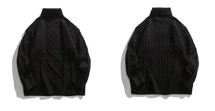 AK Retro High Lapel Loose Sweater Men